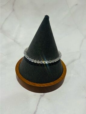 Classic 925 Sterling Silver Tennis Bracelet with Clear Stones